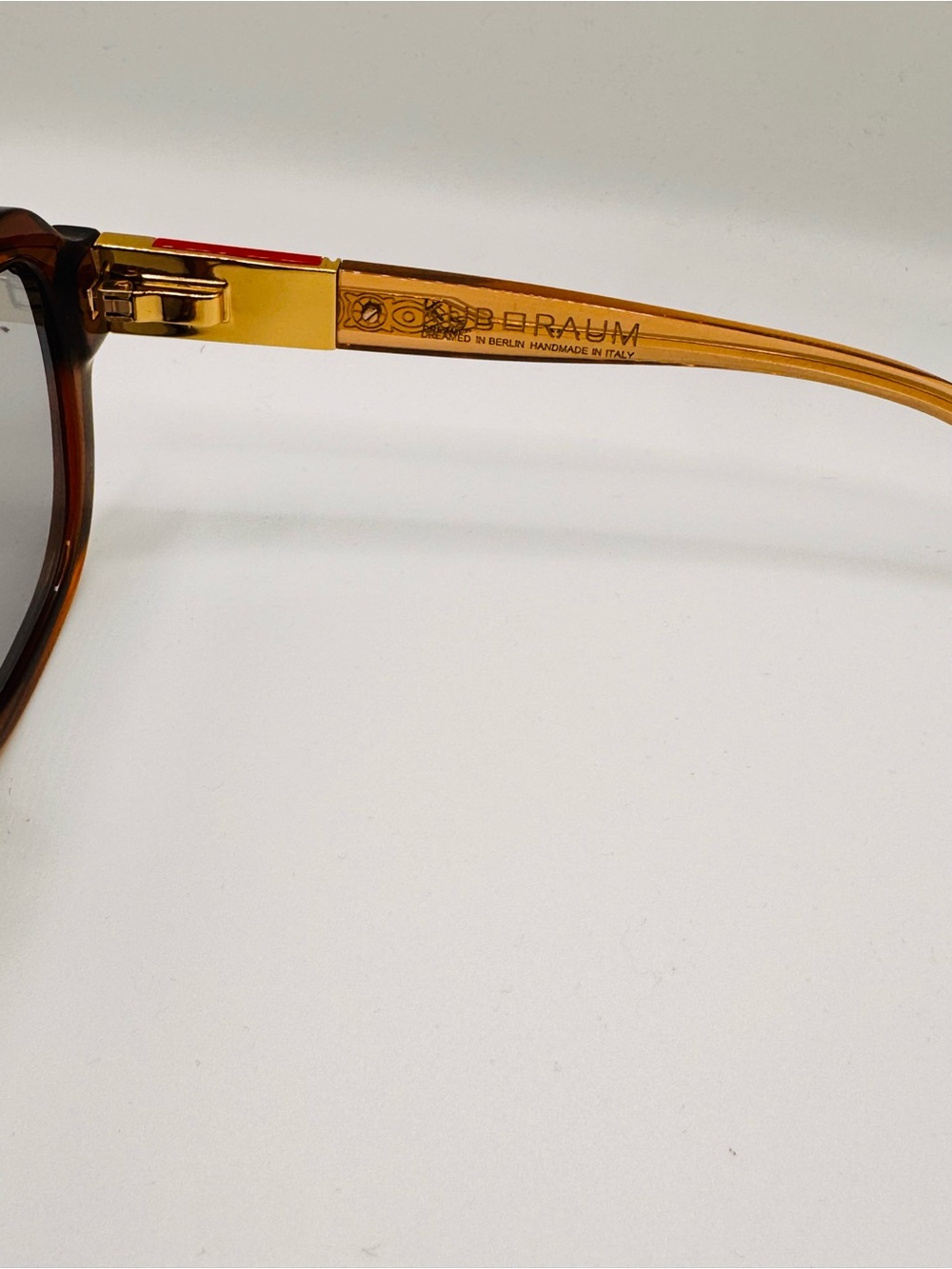 Kuboraum Maske S6 Amber Gold Rectangular Sunglasses 53□20 Handmade Italy - Picture 3 of 6